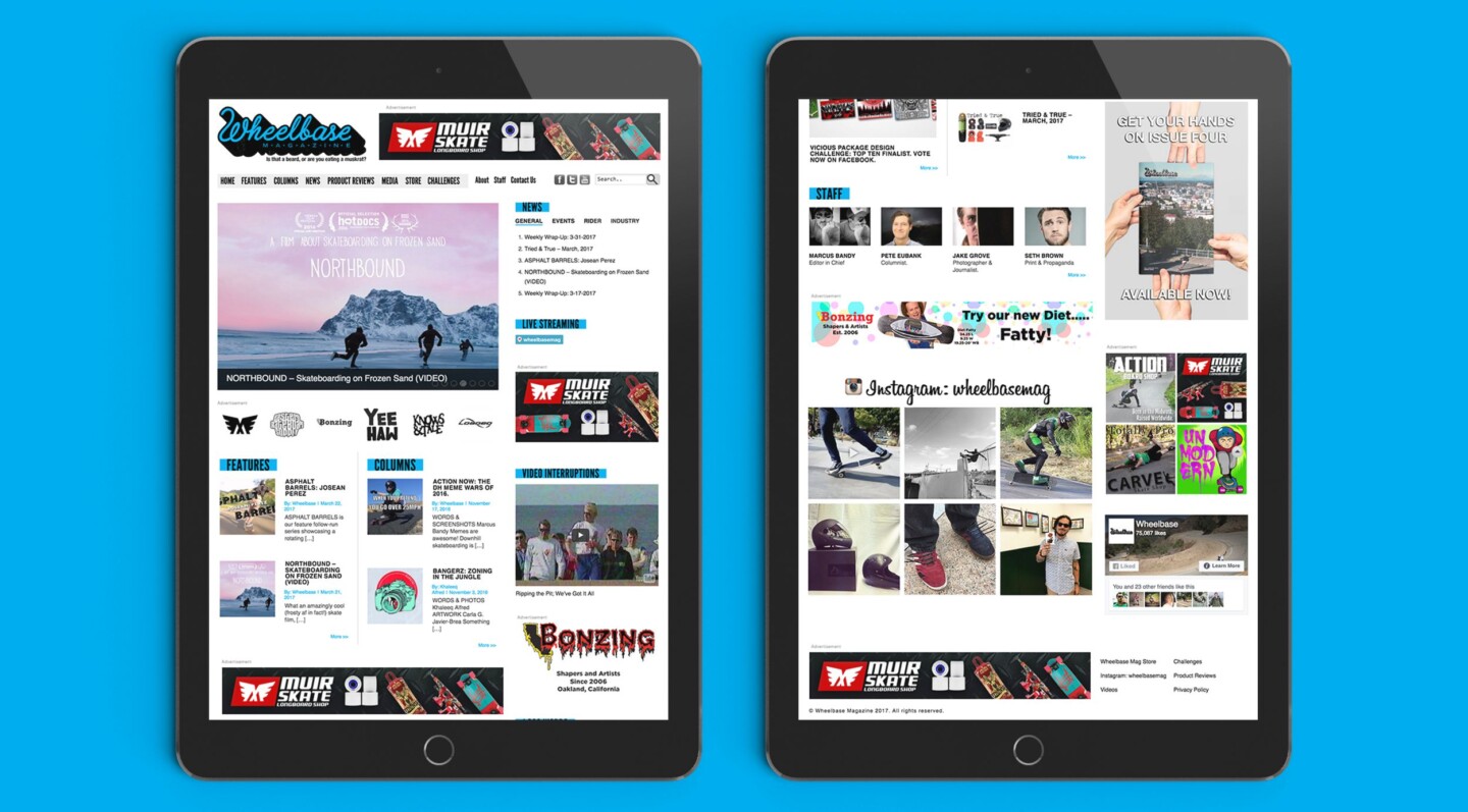Wheelbase Homepage Tablet