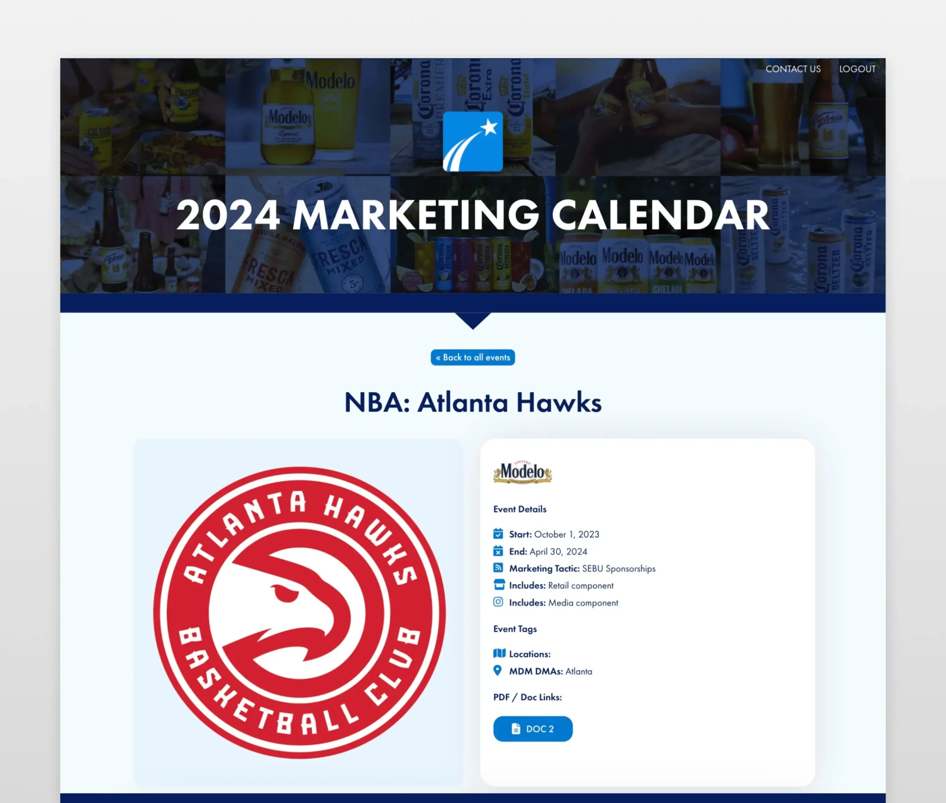 CBI Single Event Desktop layout