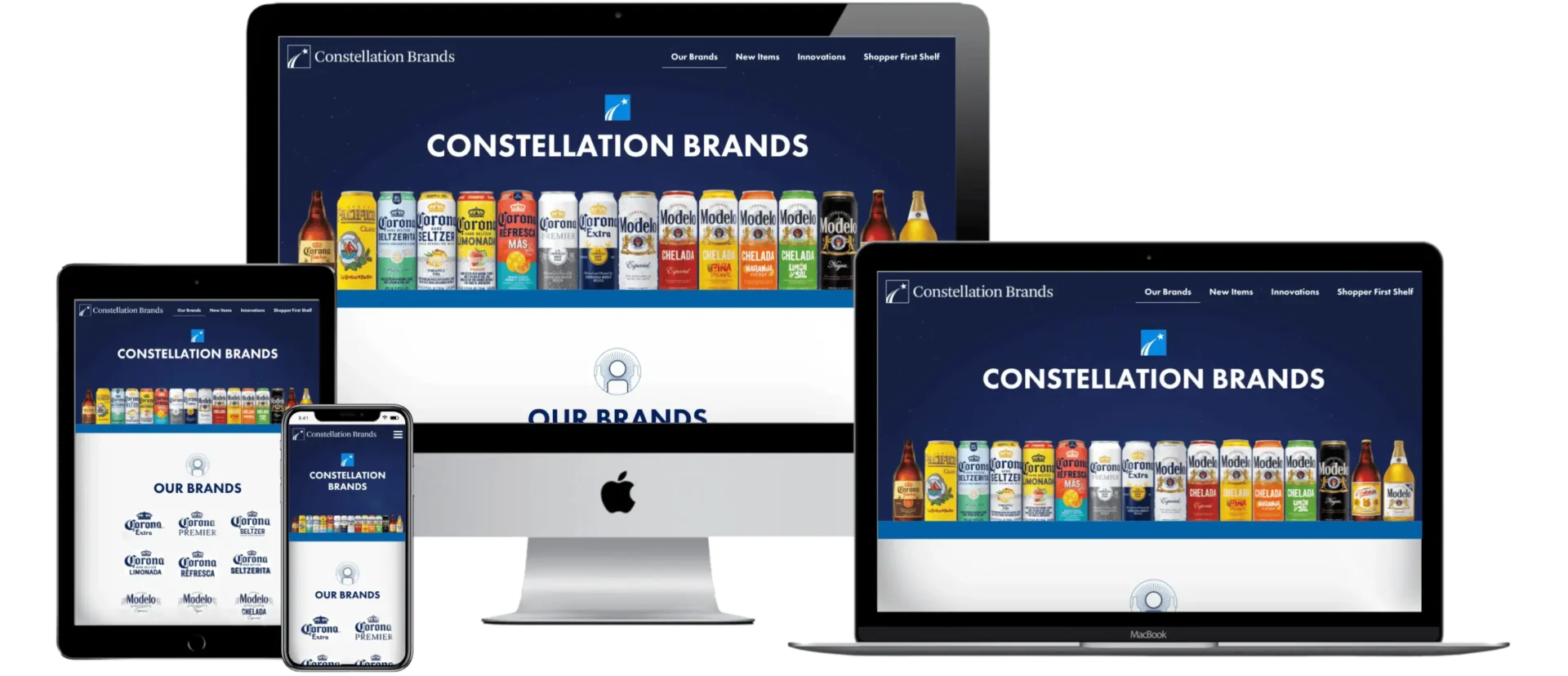 CBI NACS Website showing above the fold items on multiple devices