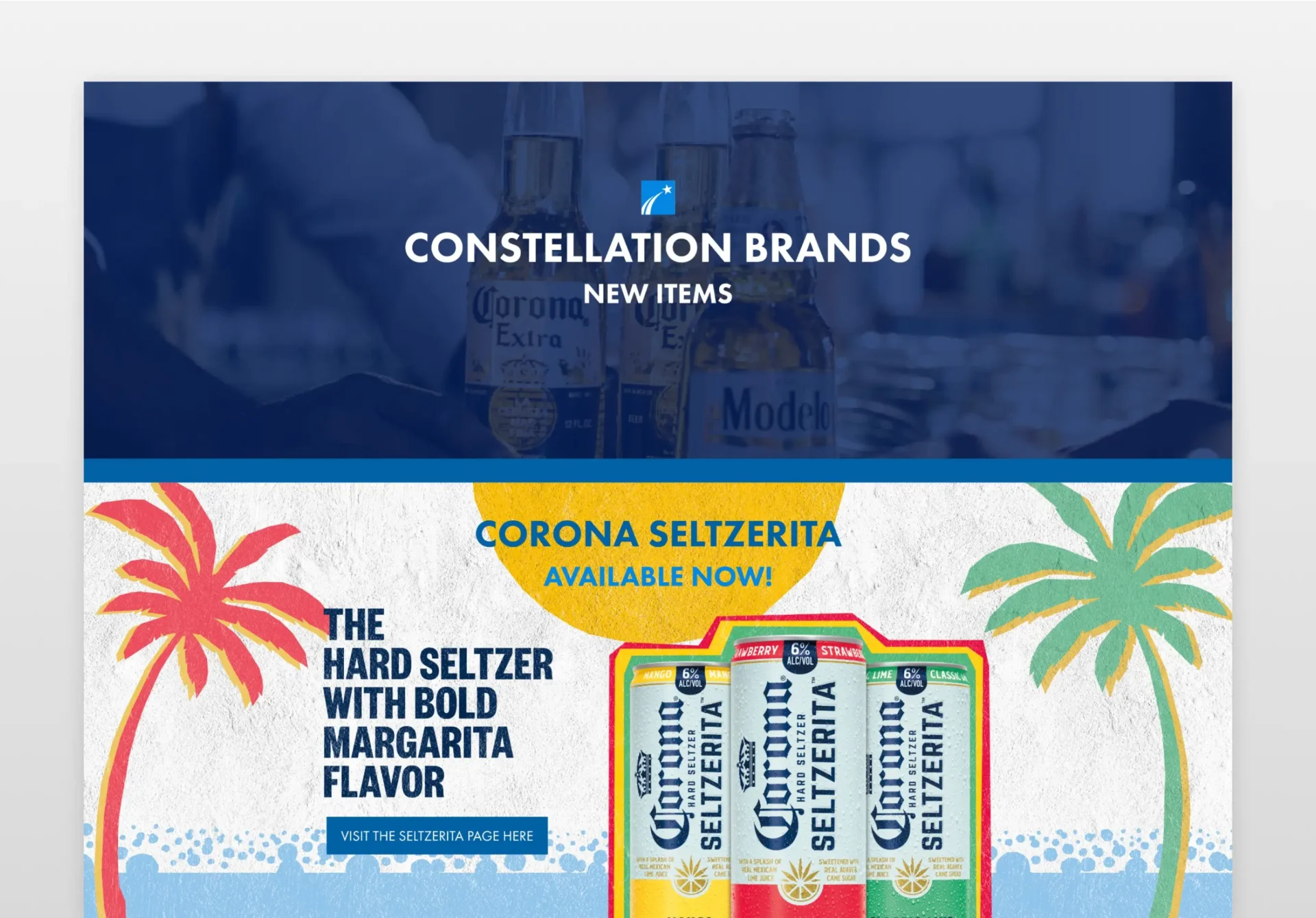 CBI NACS Website New items page above the fold view