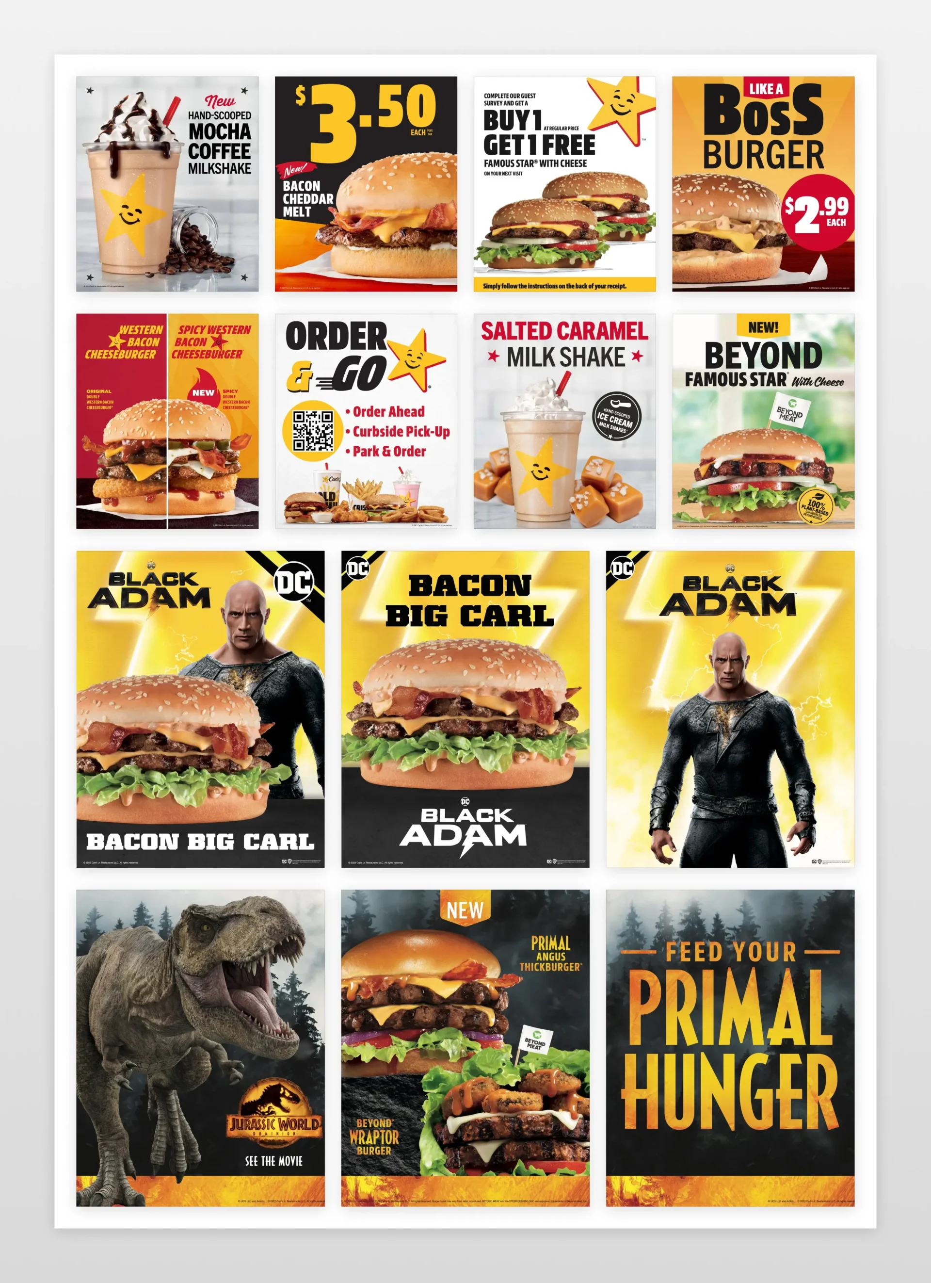 Carl's Jr. window clings