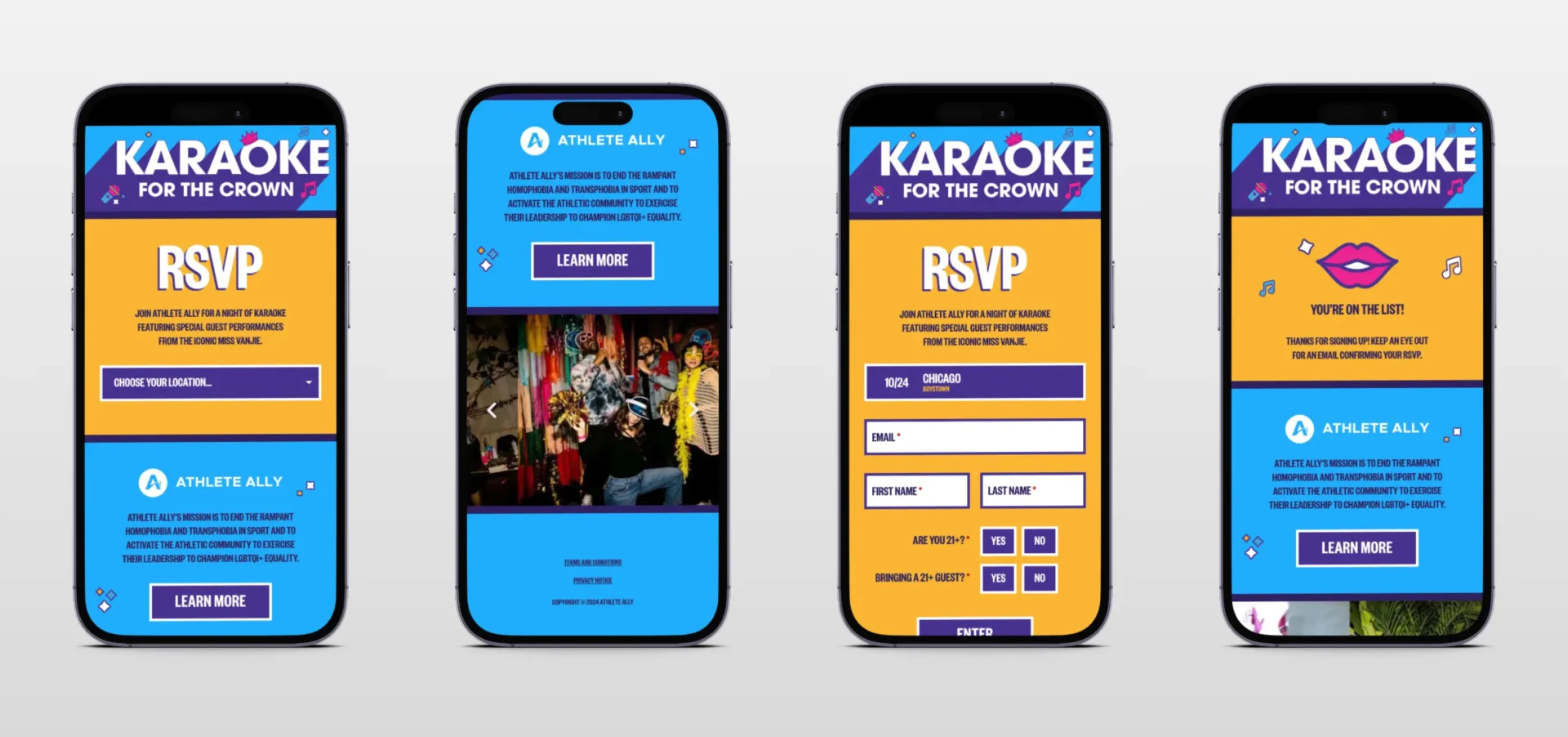 Karaoke for the Crown iPhone user flow