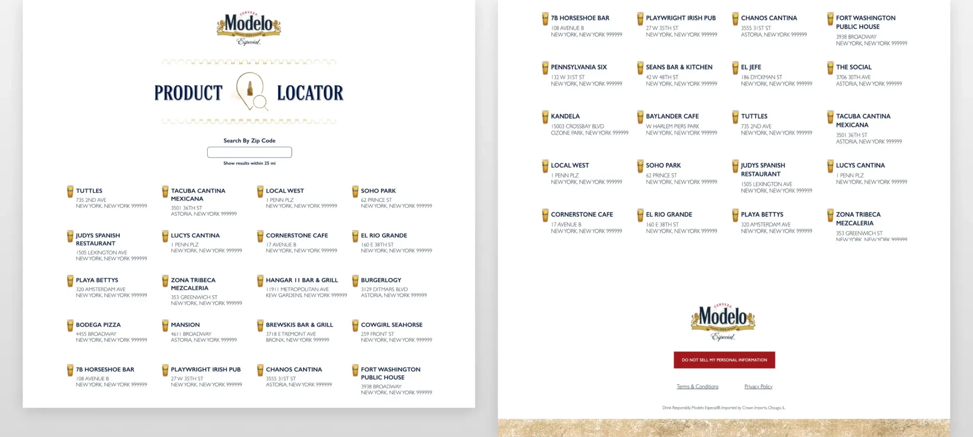 Modelo USA Denver Colorado Find you draft locations