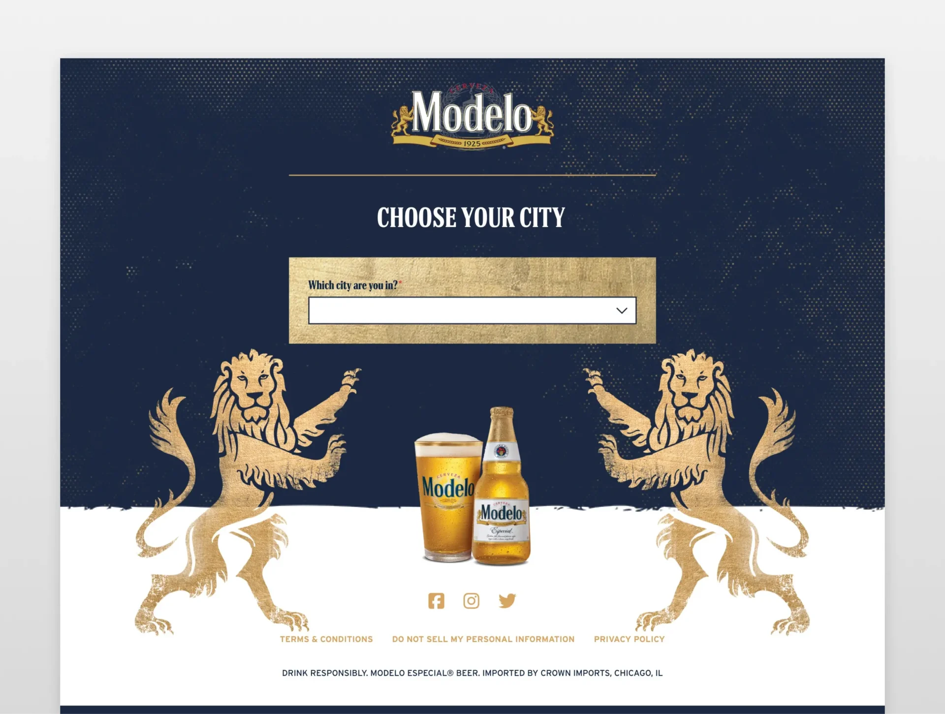 Modelo USA RSVP Event choose your city