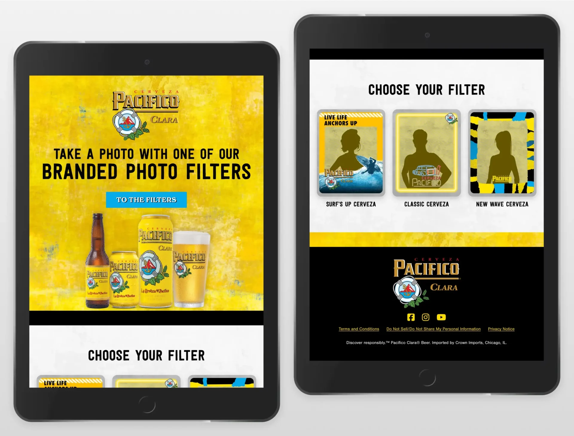 Pacifico Filters tablet view